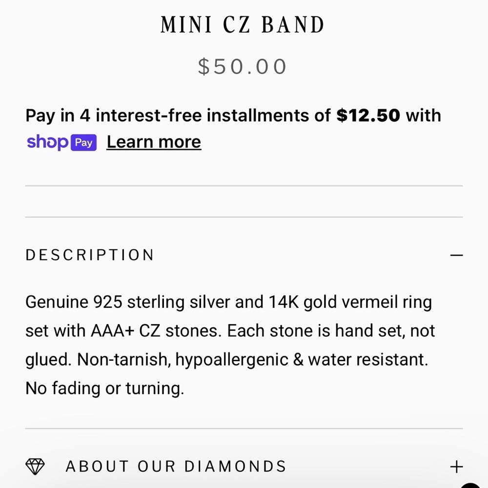 Mini CZ Ring - Picture 6 of 6
